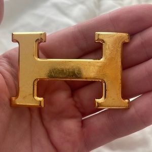 Hermes gold buckle
